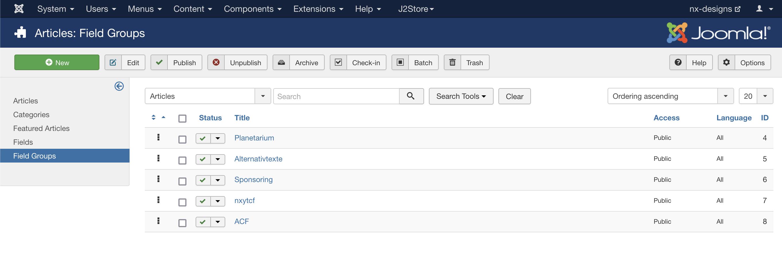 Joomla 3 Field Groups Overview