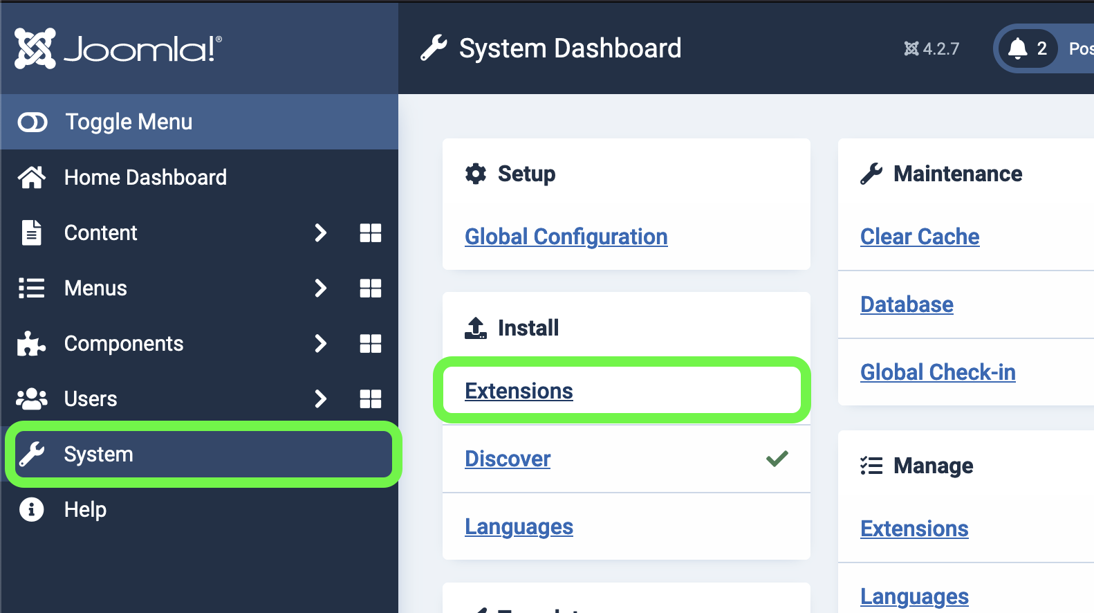 Install Extension
