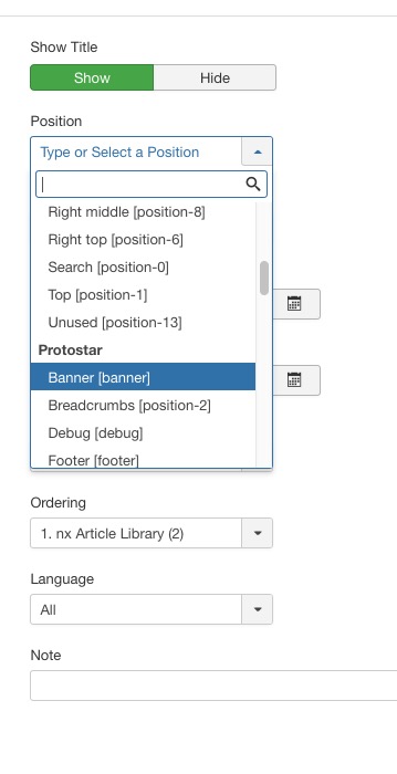 Module Position