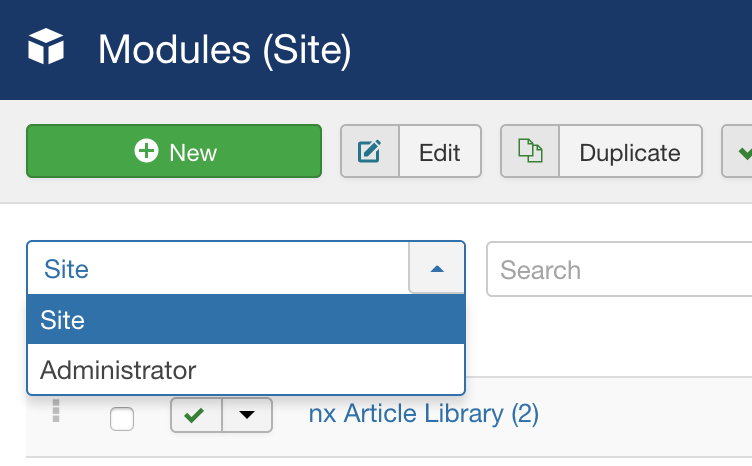 Module List Site Modules